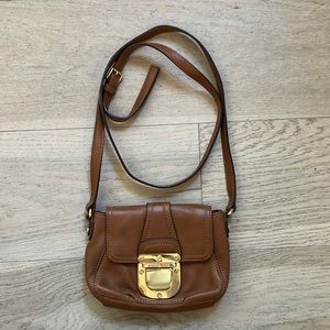 Michael Kors tan leather crossbody bag
